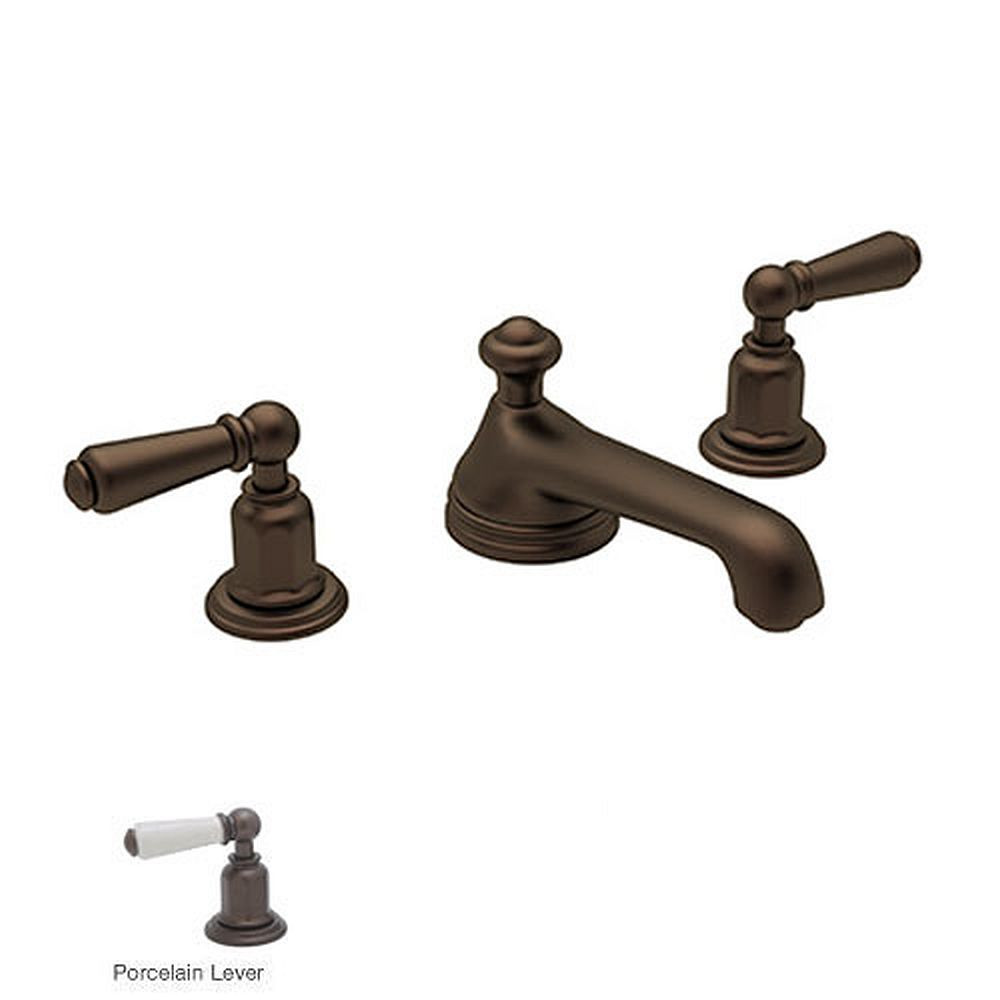 Rohl U.3705L-EB-2 Widespread Bathroom Faucet and Pop-Up Drain in English Bronze