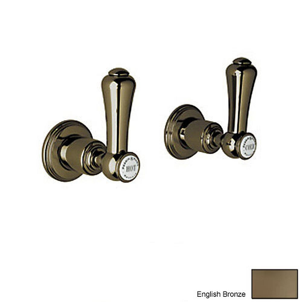 Rohl U.3750LSP-EB-2 Pair of 1/2in Concealed Wall Valves in English Bronze