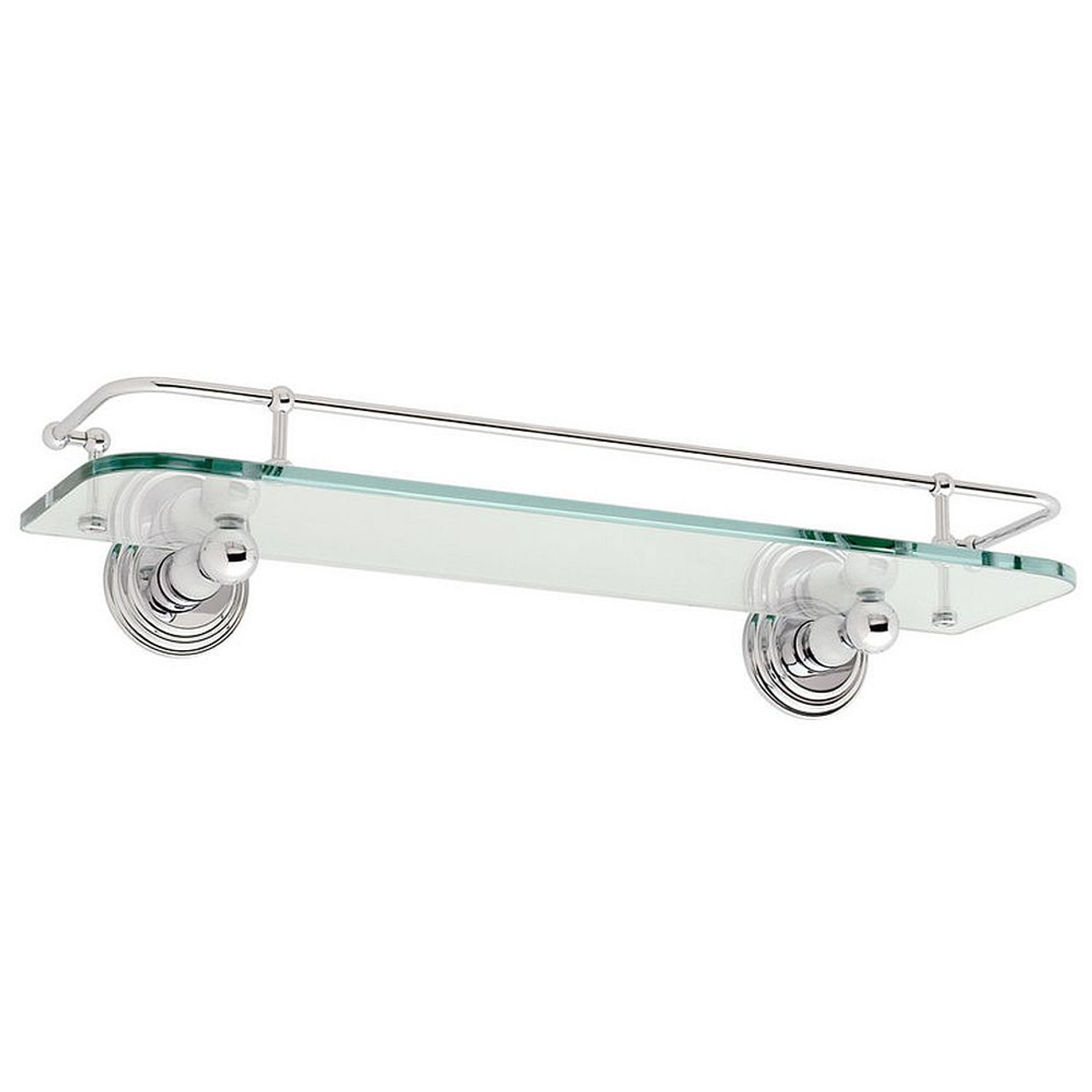 18in Glass Shelf in Polished Nickel 18in Glass Shelf in Polished Nickel