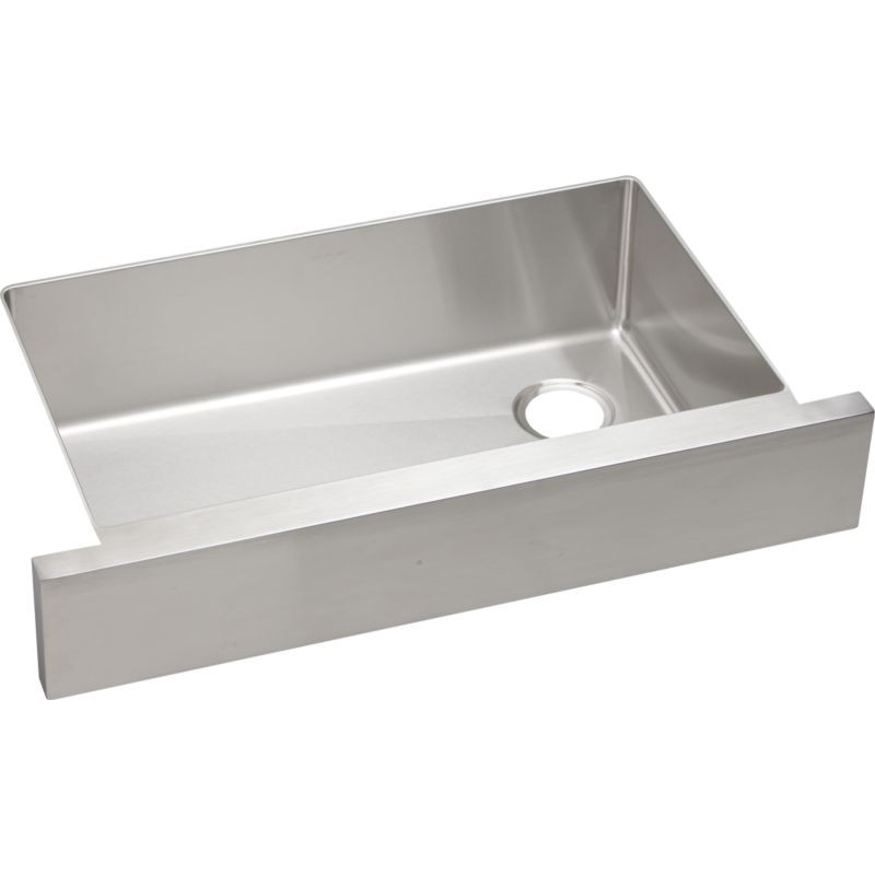 Stainless Steel Single Bowl Apron Front Undermount Sink in Polished Satin