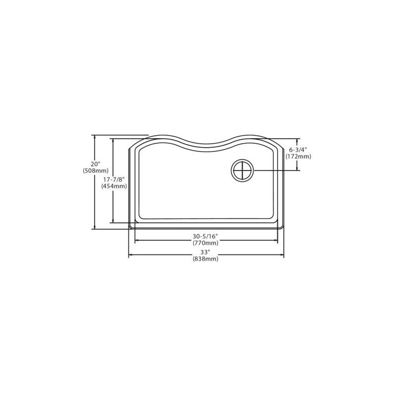 Elkay ELGUS3322RMC0 Single Bowl Undermount Sink in Mocha