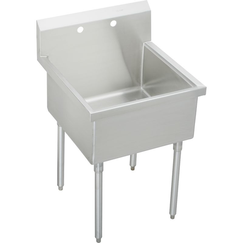Elkay SS8130OF1 Commercial Scullery Sink with Single Faucet Hole in Buffed Satin
