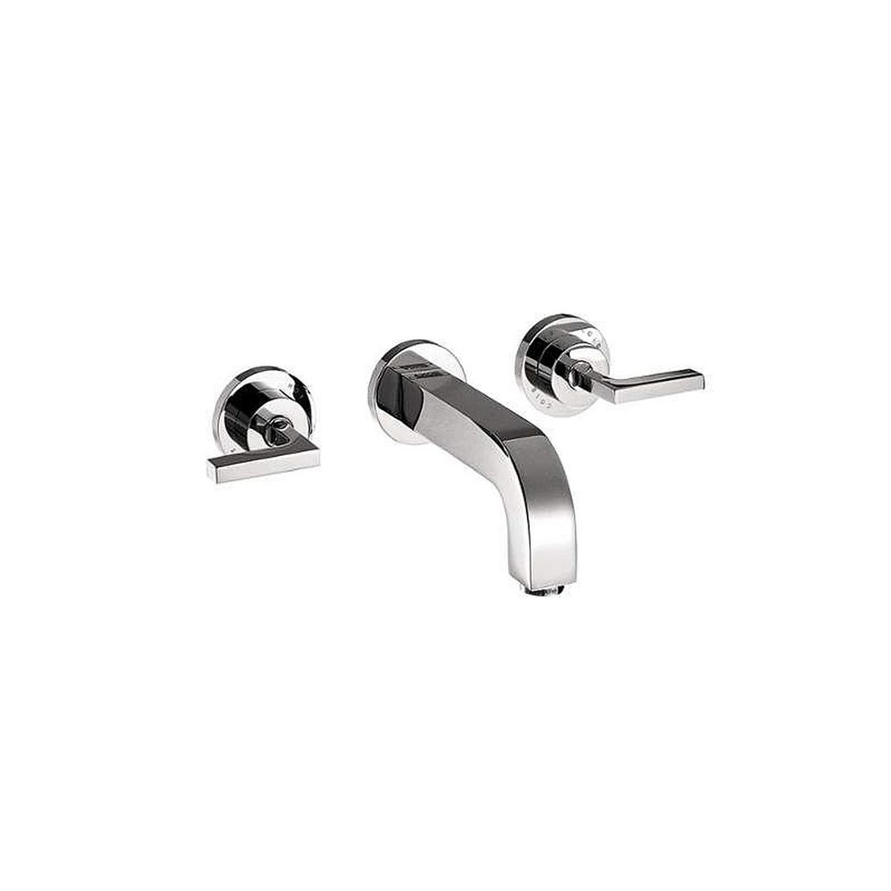 Bathroom Faucet Wall Mount Faucet with Lever Handles - Less Valve in Chrome