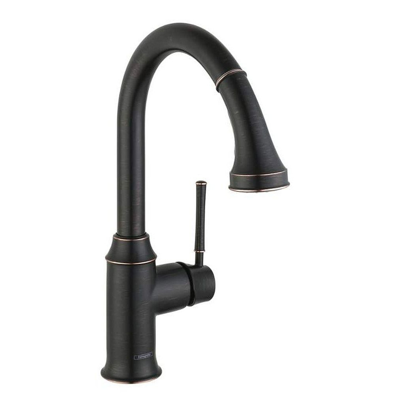 Hansgrohe 04215920 Talis C Pull-Down Kitchen Faucet with High-Arc Spout, Magnetic Docking, and Locking Spray Diverter in Rubbed Bronze Hansgrohe 04215920 Talis C Pull-Down Kitchen Faucet with High-Arc Spout, Magnetic Docking, and Locking Spray Diverter in Rubbed Bronze