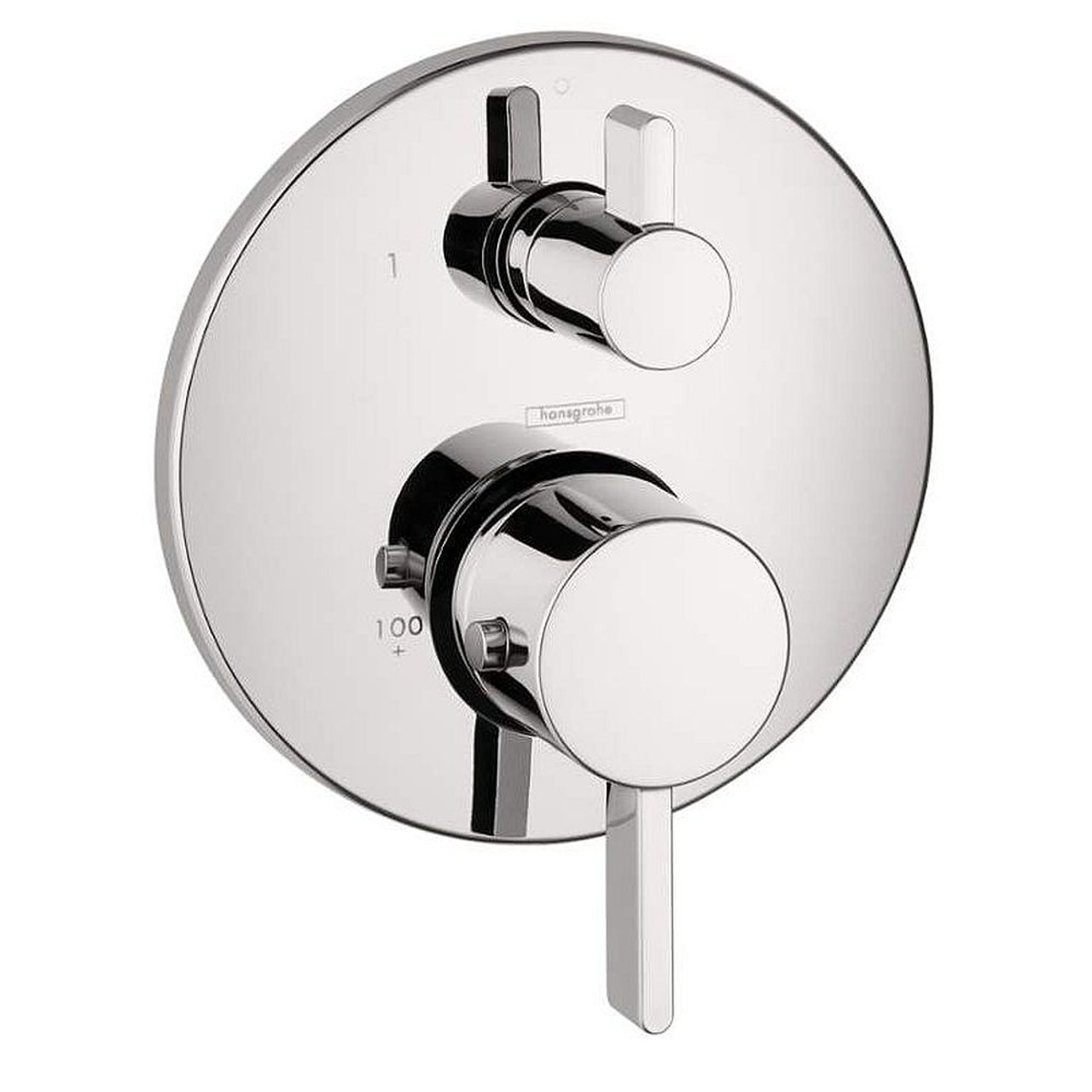 Hansgrohe 04231000 S Thermostatic Valve Trim with Integrated Diverter and Volume Controls - Less Valve in Chrome Hansgrohe 04231000 S Thermostatic Valve Trim with Integrated Diverter and Volume Controls - Less Valve in Chrome