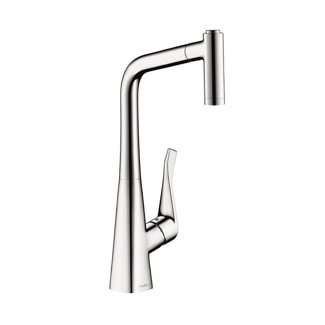Hansgrohe 14820001 Metris Pull-Out Kitchen Faucet with High-Arc Spout, Magnetic Docking and Locking Spray Diverter in Chrome Hansgrohe 14820001 Metris Pull-Out Kitchen Faucet with High-Arc Spout, Magnetic Docking and Locking Spray Diverter in Chrome