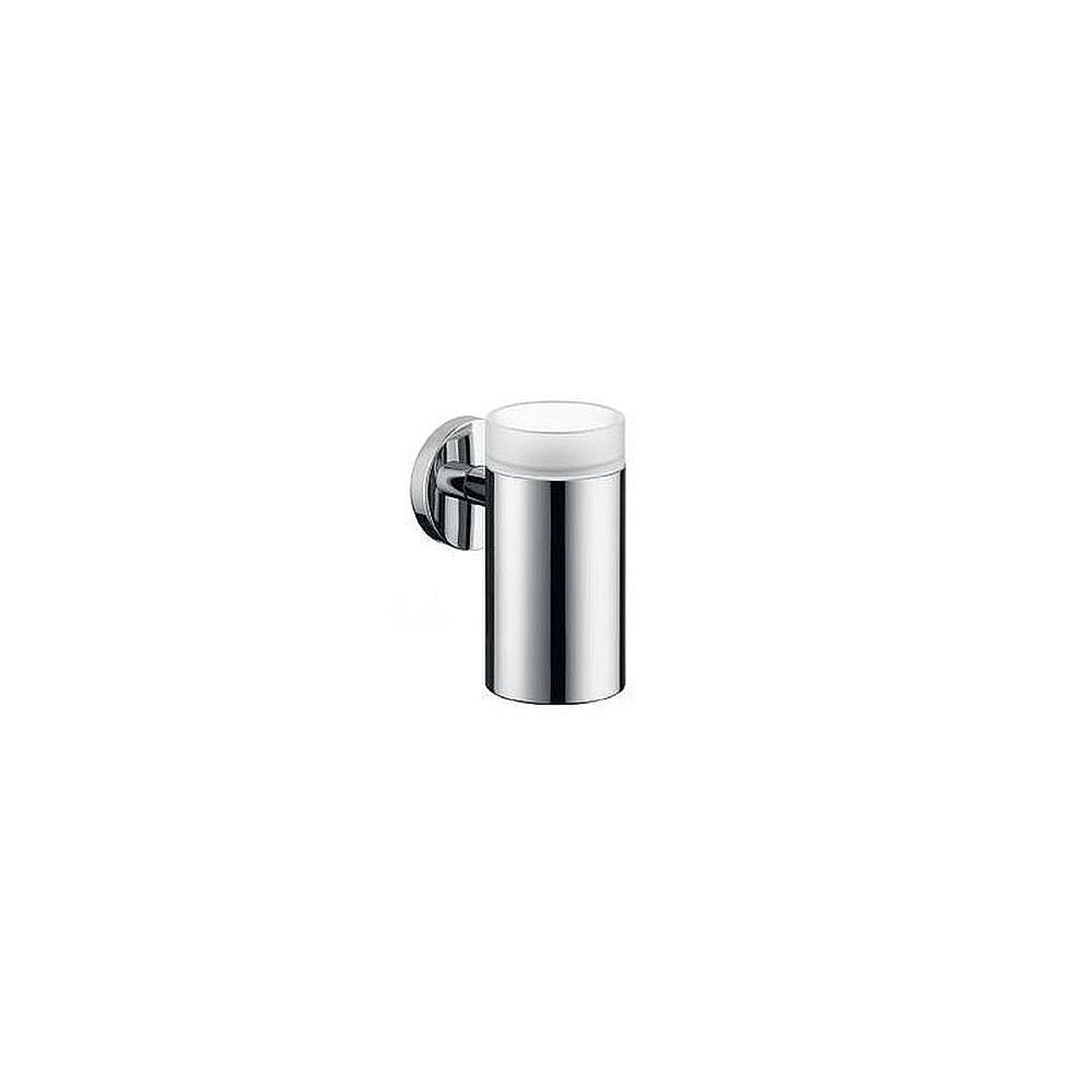 Hansgrohe 40518000 S/E Accessories Toothbrush Holder with Frosted Glass Tumbler in Chrome