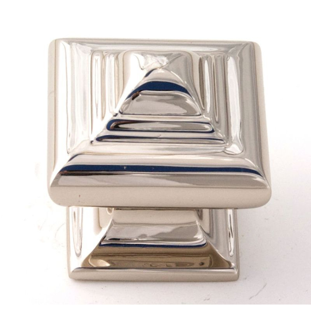 Alno Geometric A1520-PN Knob Transitional 1-1/4-in in Polished Nickel
