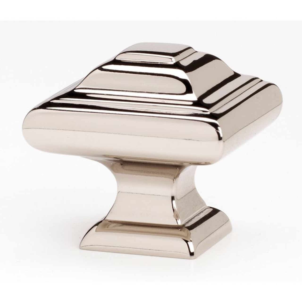 Alno Geometric A1525-PN Knob Transitional 1-1/4-in in Polished Nickel