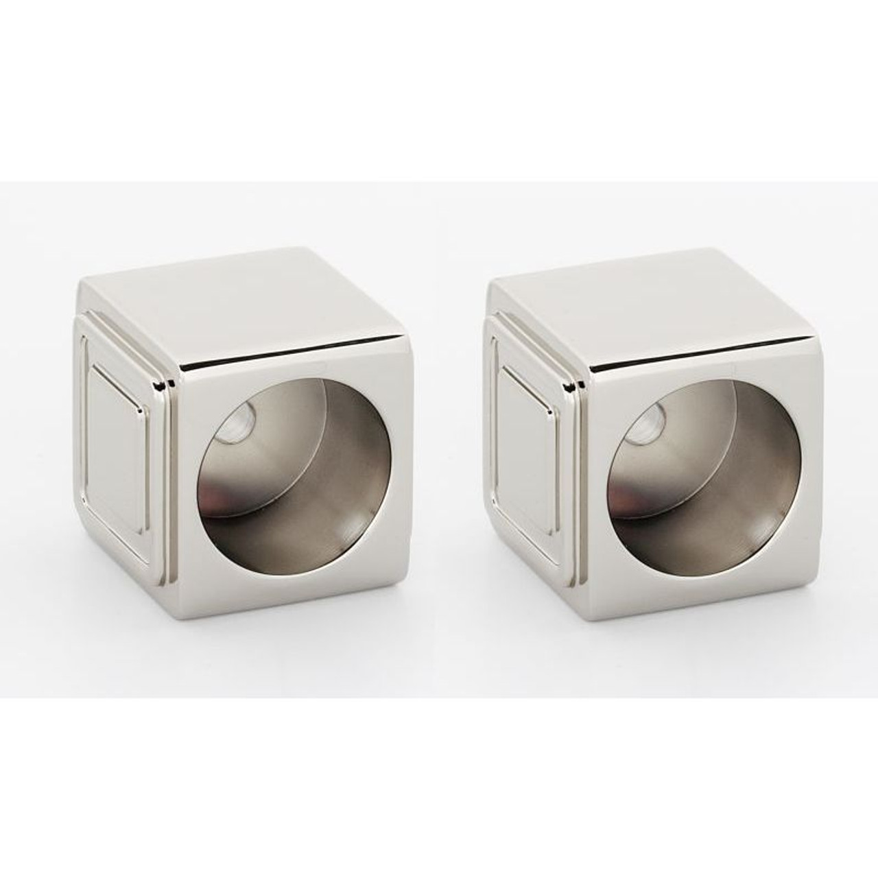 Alno Cube A6546-PN Modern Shower Rod Brackets 2-in in Polished Nickel