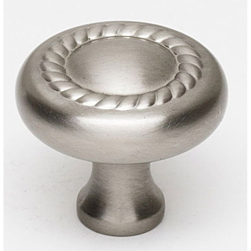 Alno Rope A812-1-SN Knob Traditional 1-in in Satin Nickel