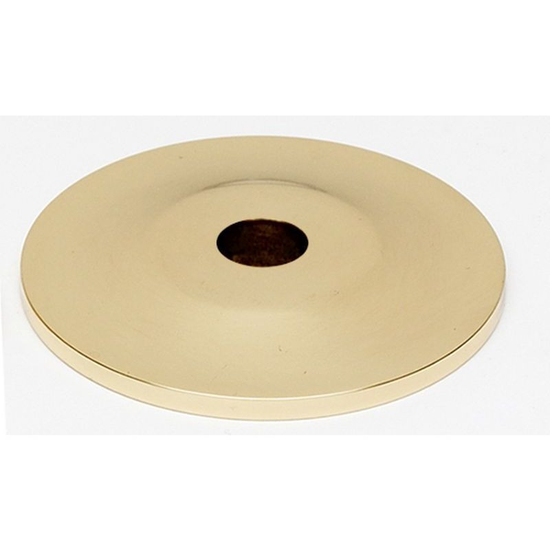 Knob Backplate Traditional 1-in in Polished Brass