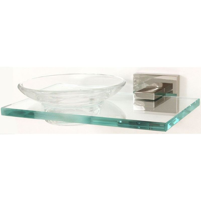 Modern Soap Dish 6-3/4-in in Polished Nickel
