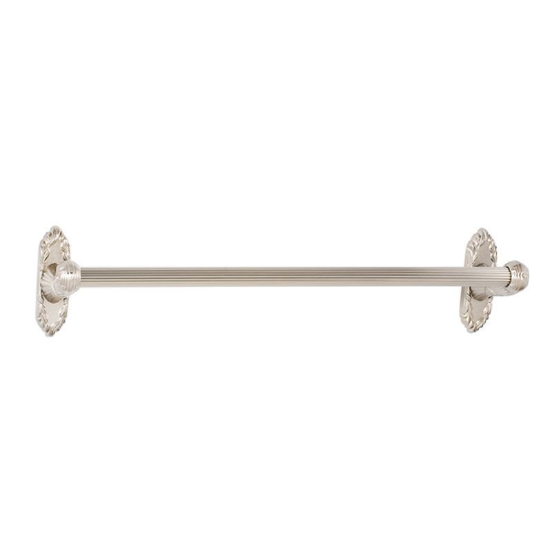 Alno Ribbon & Reed A8520-18-SN Towel Bar Traditional in Satin Nickel