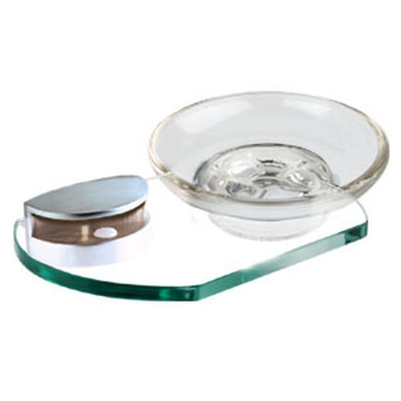 Modern Soap Dish 6-11/16-in in Satin Nickel