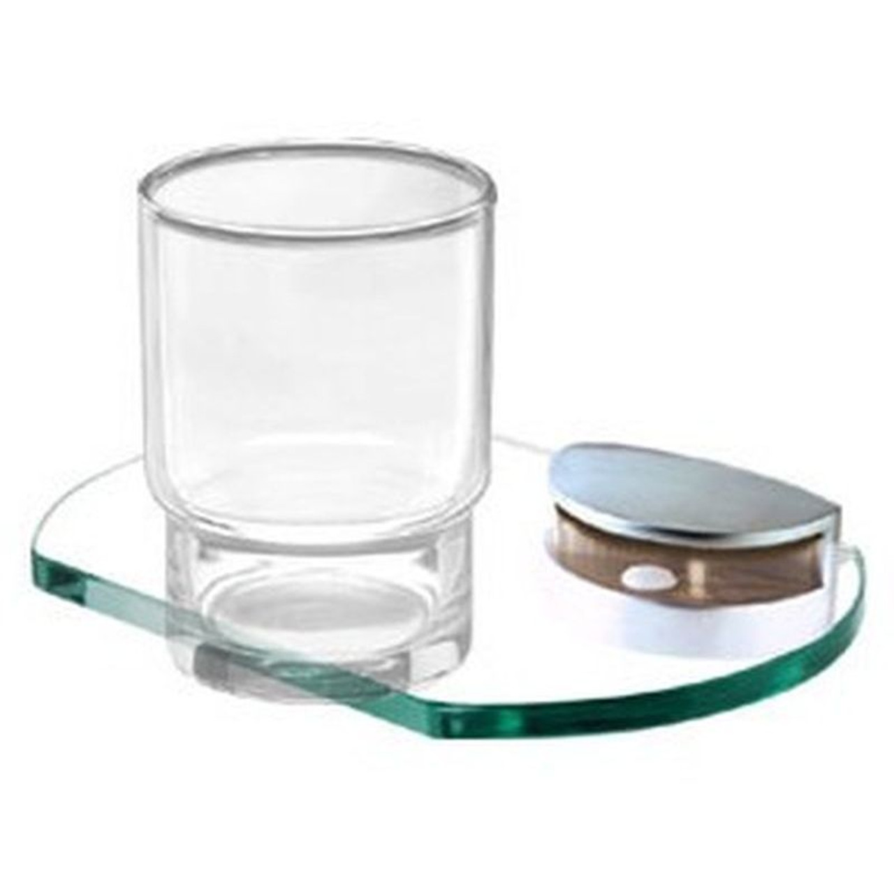 Tumbler Holder with Thumbler in Satin Nickel