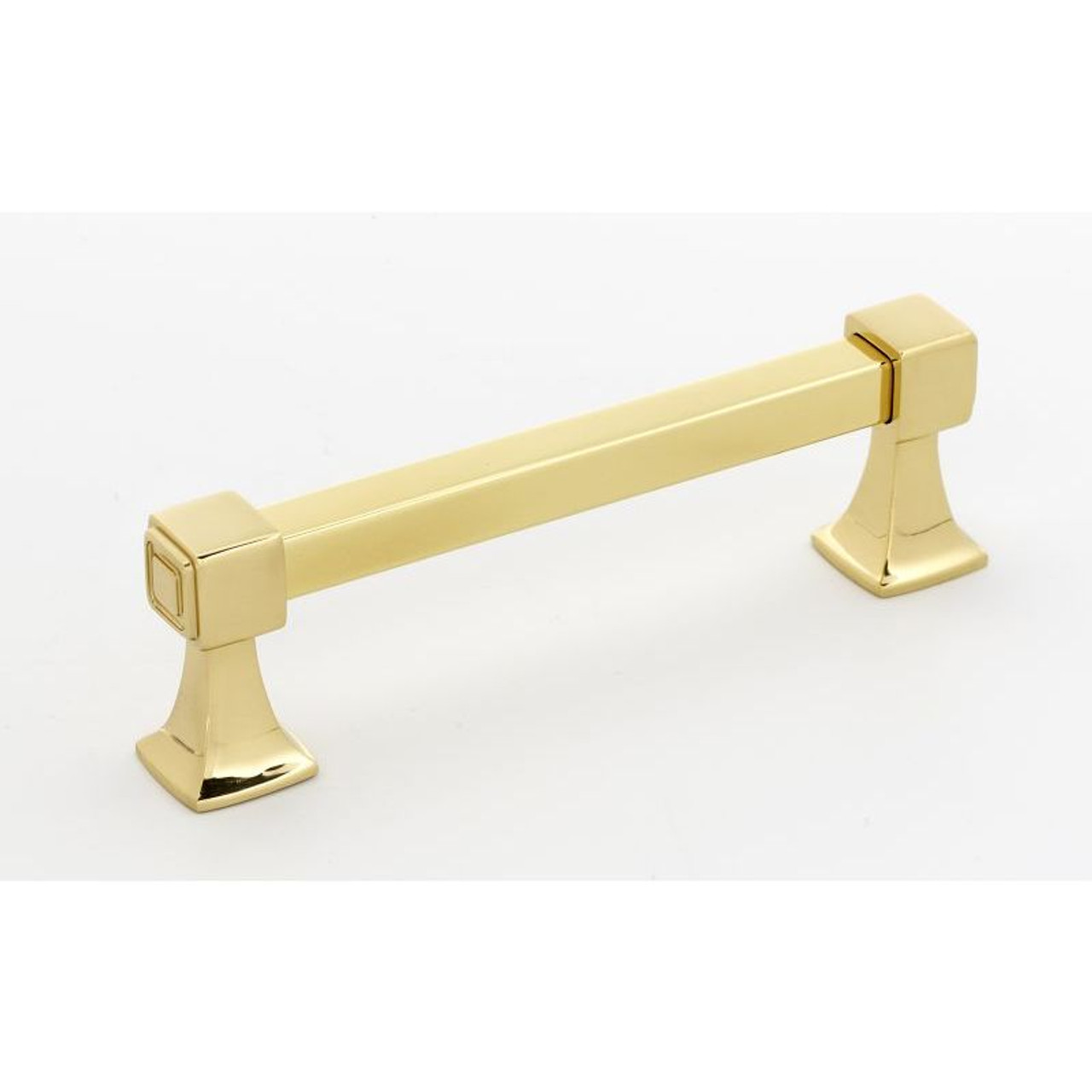 Alno Cube A985-4-PB Modern Pull in Polished Brass