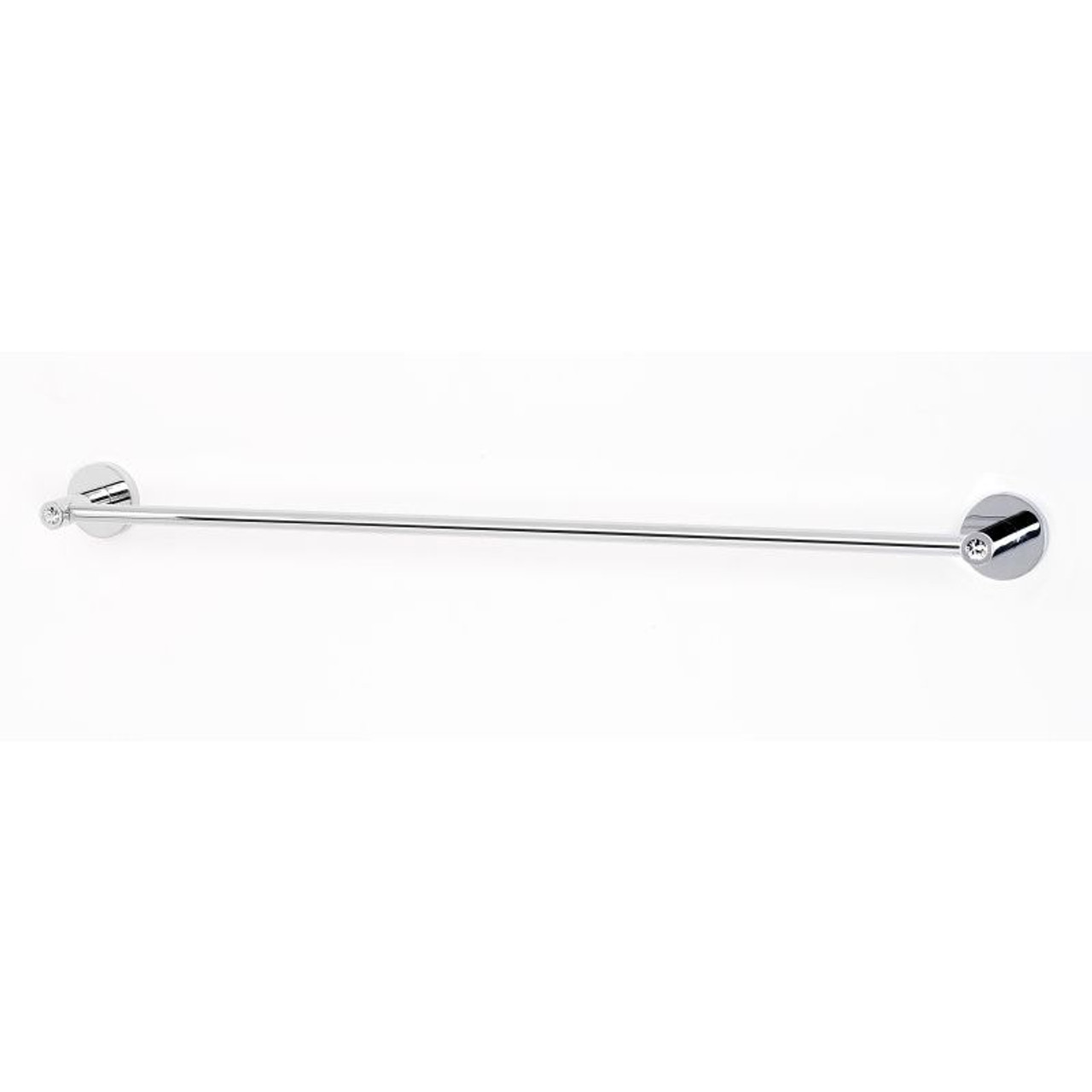 Alno Contemporary I Crystal C8320-24-PC Modern Towel Bar in Polished Chrome