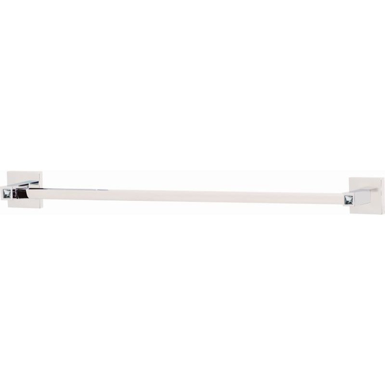 Alno Contemporary II Crystal C8420-18-PC Modern Towel Bar in Polished Chrome