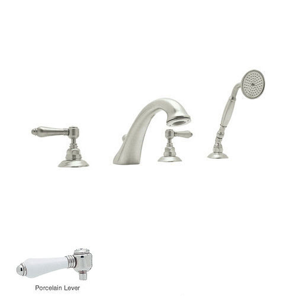 Rohl A1464LPPN Roman Tub Faucet and Single Function Hand Shower in Polished Nickel