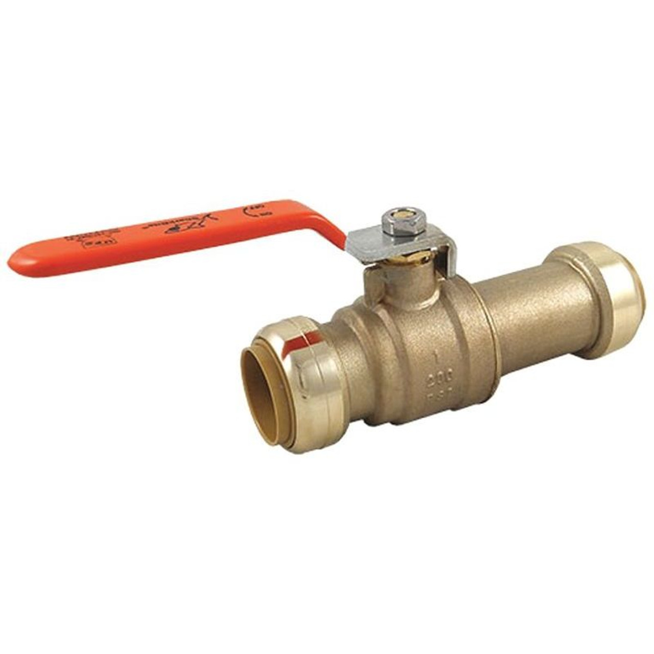Ball Valve, Brass, Push-Fit, 1-in, 200 psi Ball Valve, Brass, Push-Fit, 1-in, 200 psi