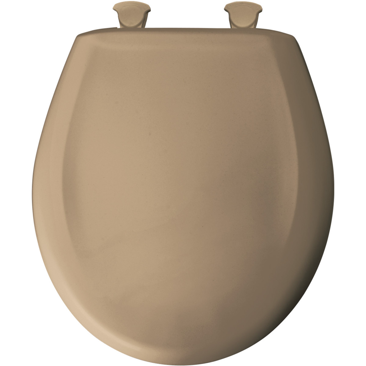 Plastic Round Slow-Close Toilet Seat in Sand Plastic Round Slow-Close Toilet Seat in Sand