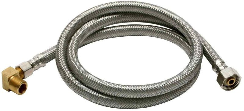 Braided Stainless Steel 6-ft Dishwasher Water Supply Connector with 3/8-in Compression Thread x 1/2-in IP Straight Thread