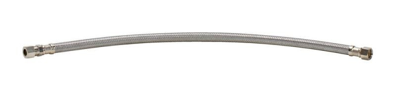 Fluidmaster B8F16 Braided Stainless Steel 16-in Faucet Connector with 3/8-in Female Compression Thread x 3/8-in O.D. Copper Tubing Coupling