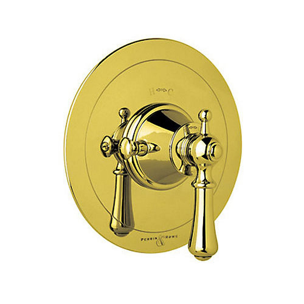 Thermostatic Valve Trim in English Gold