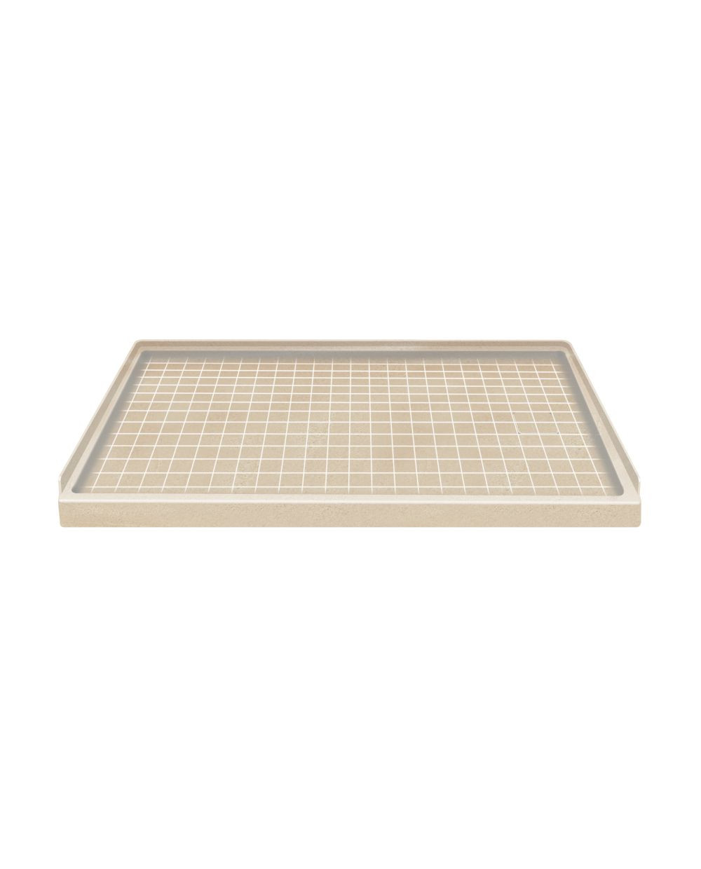 60 x 32 Solid Surface Shower Base Right Drain in Matrix Khaki