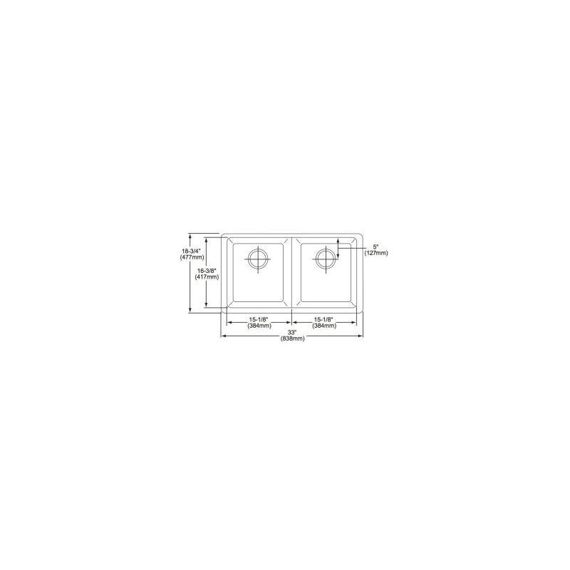 Double Bowl Undermount Sink in Mocha