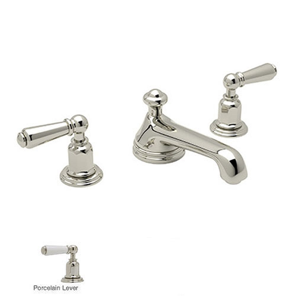 Rohl U.3705L-PN-2 Widespread Bathroom Faucet and Pop-Up Drain in Polished Nickel