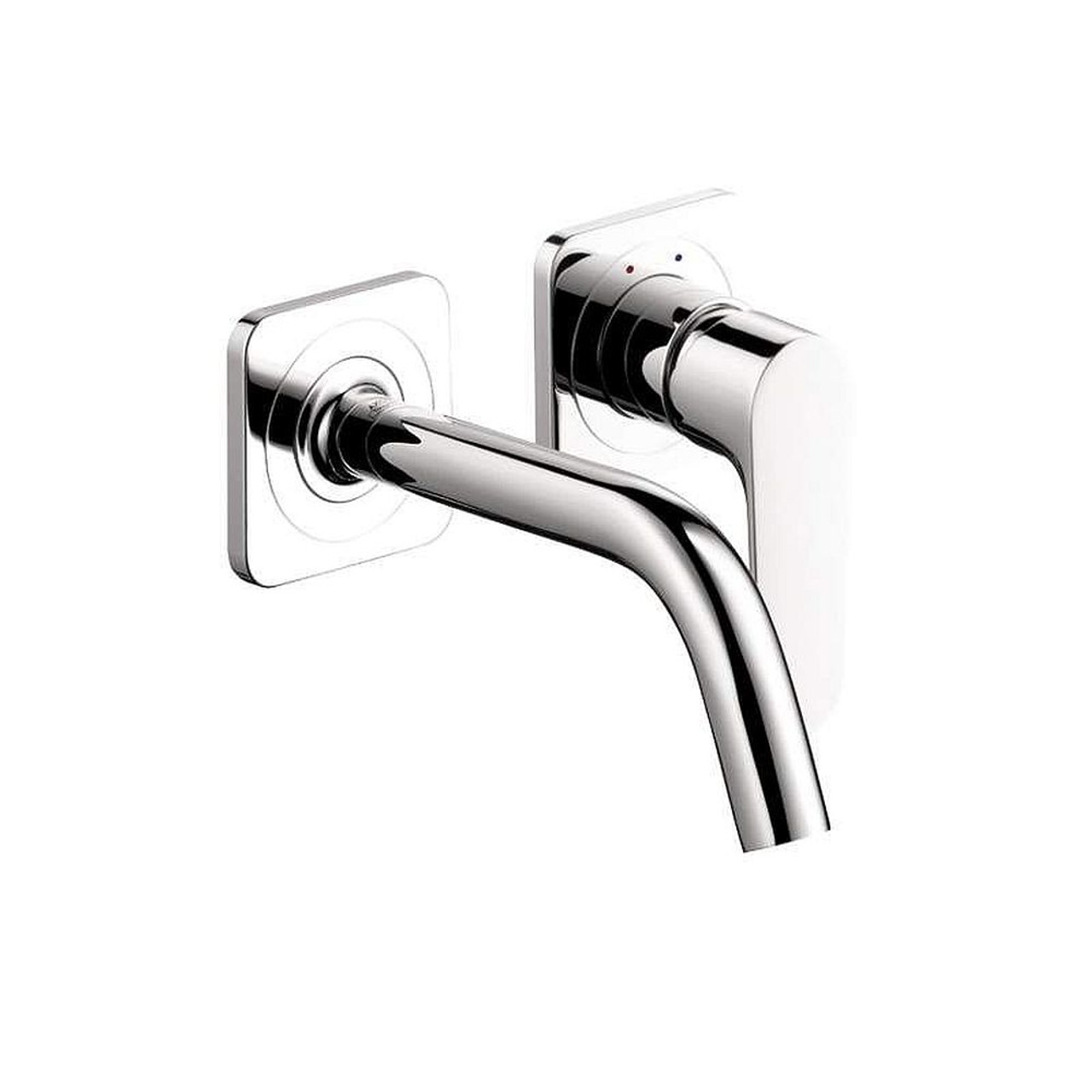 Bathroom Faucet Wall Mount Faucet with Lever Handle - Less Valve in Chrome
