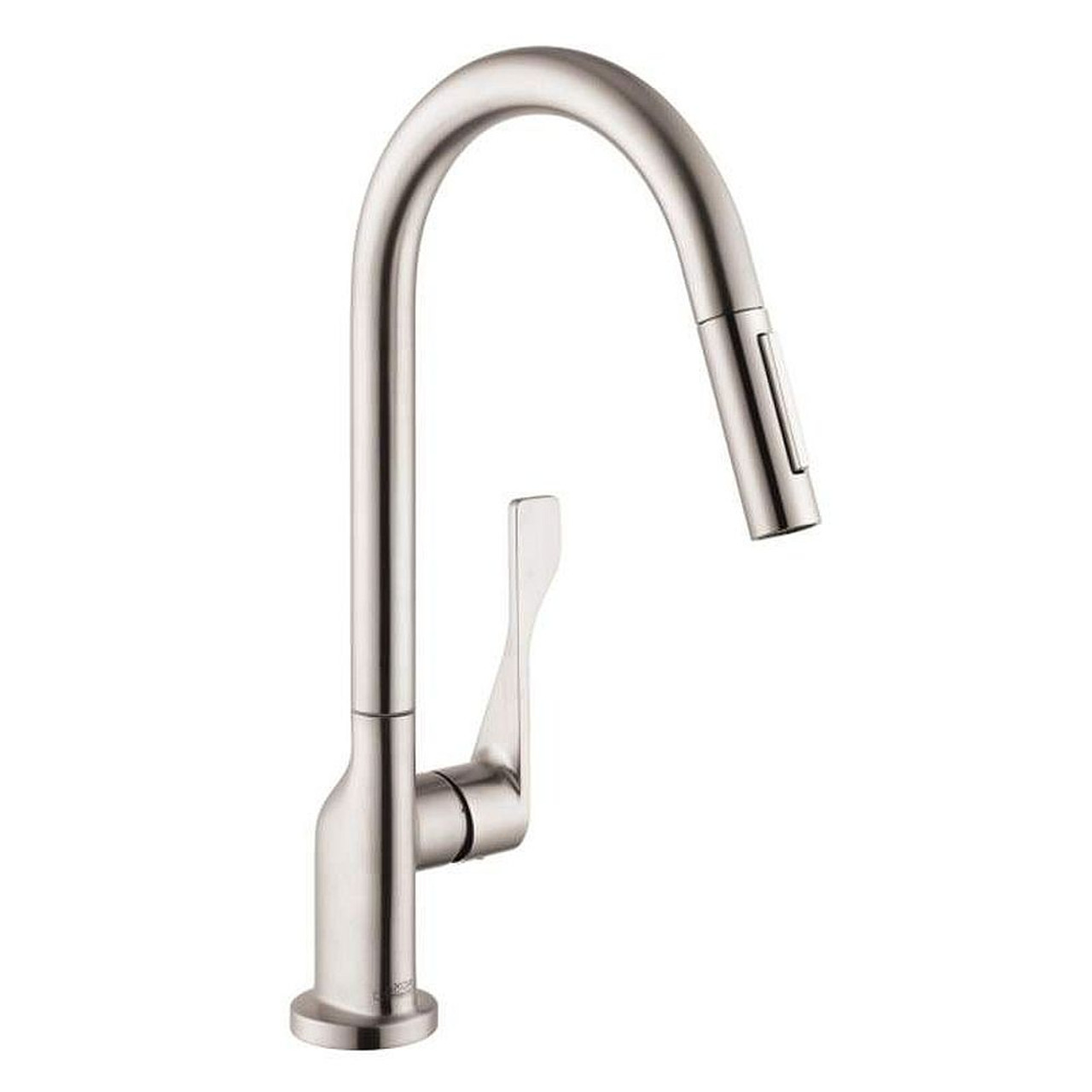 Pull-Down Kitchen Faucet with High-Arc Spout, Magnetic Docking and Toggle Spray Diverter in Steel Optic