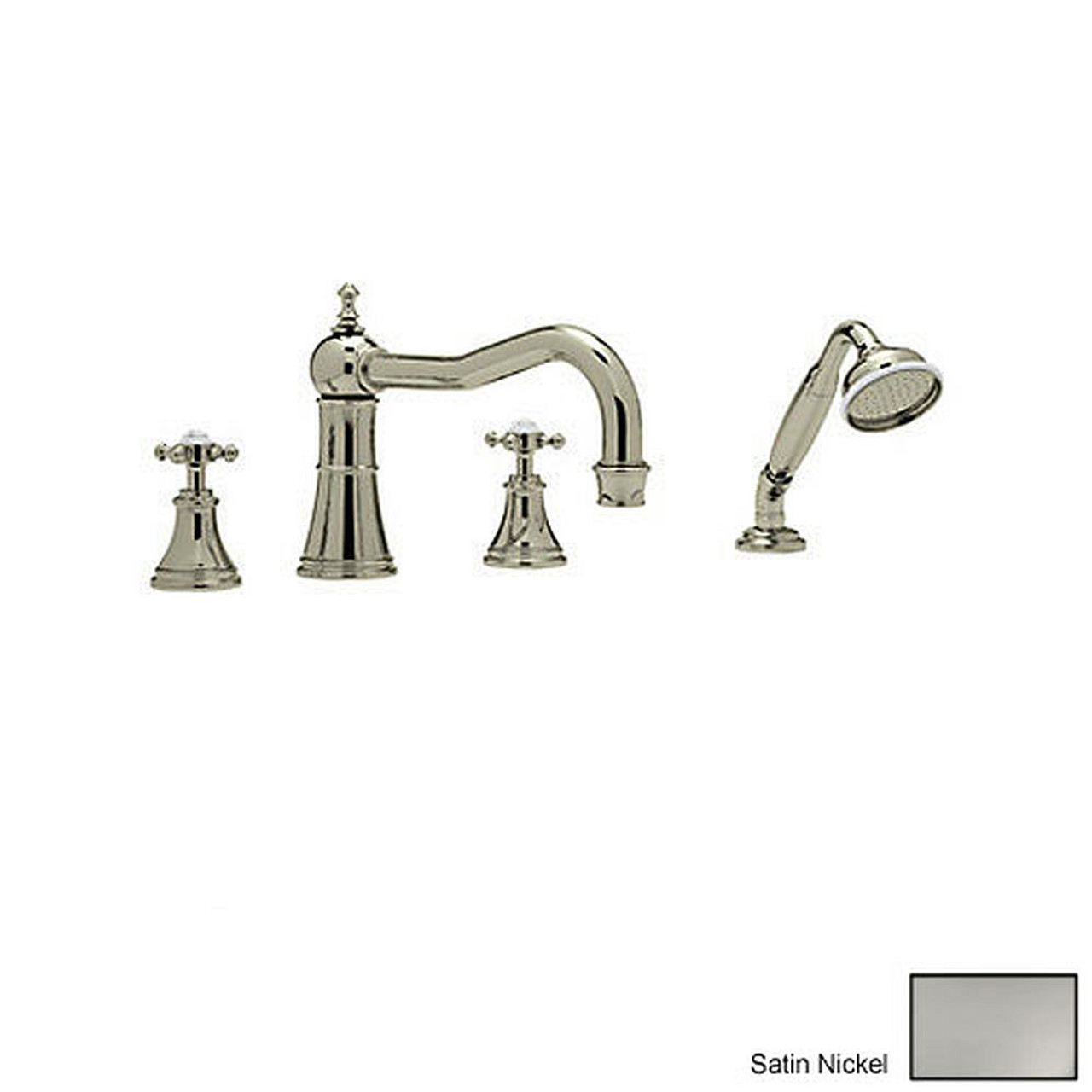 Georgian Era Roman Tub Faucet in Satin Nickel