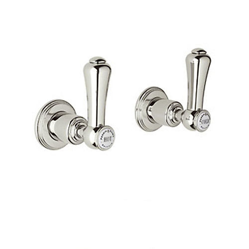 Rohl U.3750LSP-PN-2 Pair of 1/2in Concealed Wall Valves in Polished Nickel