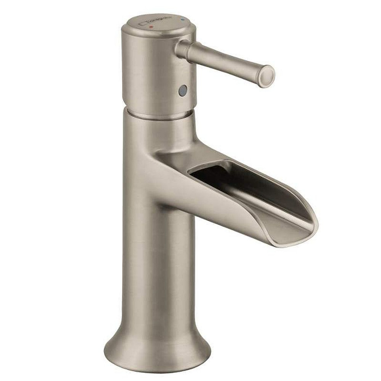 Hansgrohe 14127821 Talis C Bathroom Faucet Single Hole with Lever Handle and Open Spout in Brushed Nickel