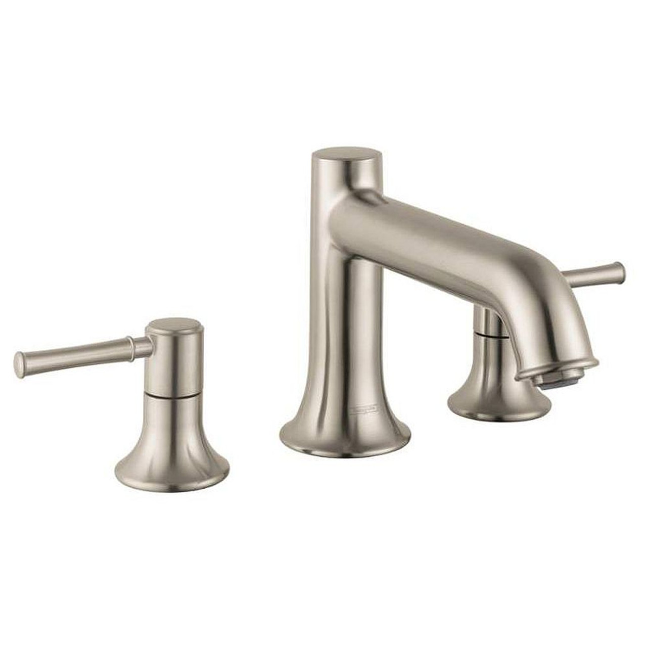 Hansgrohe 14313821 Talis C Roman Tub Filler Faucet Non Diverter with Metal Lever Handles Less Valve in Brushed Nickel