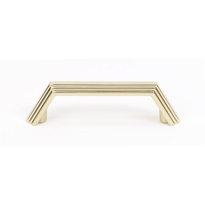 Alno Nicole A427-3-PB Modern Pull in Polished Brass