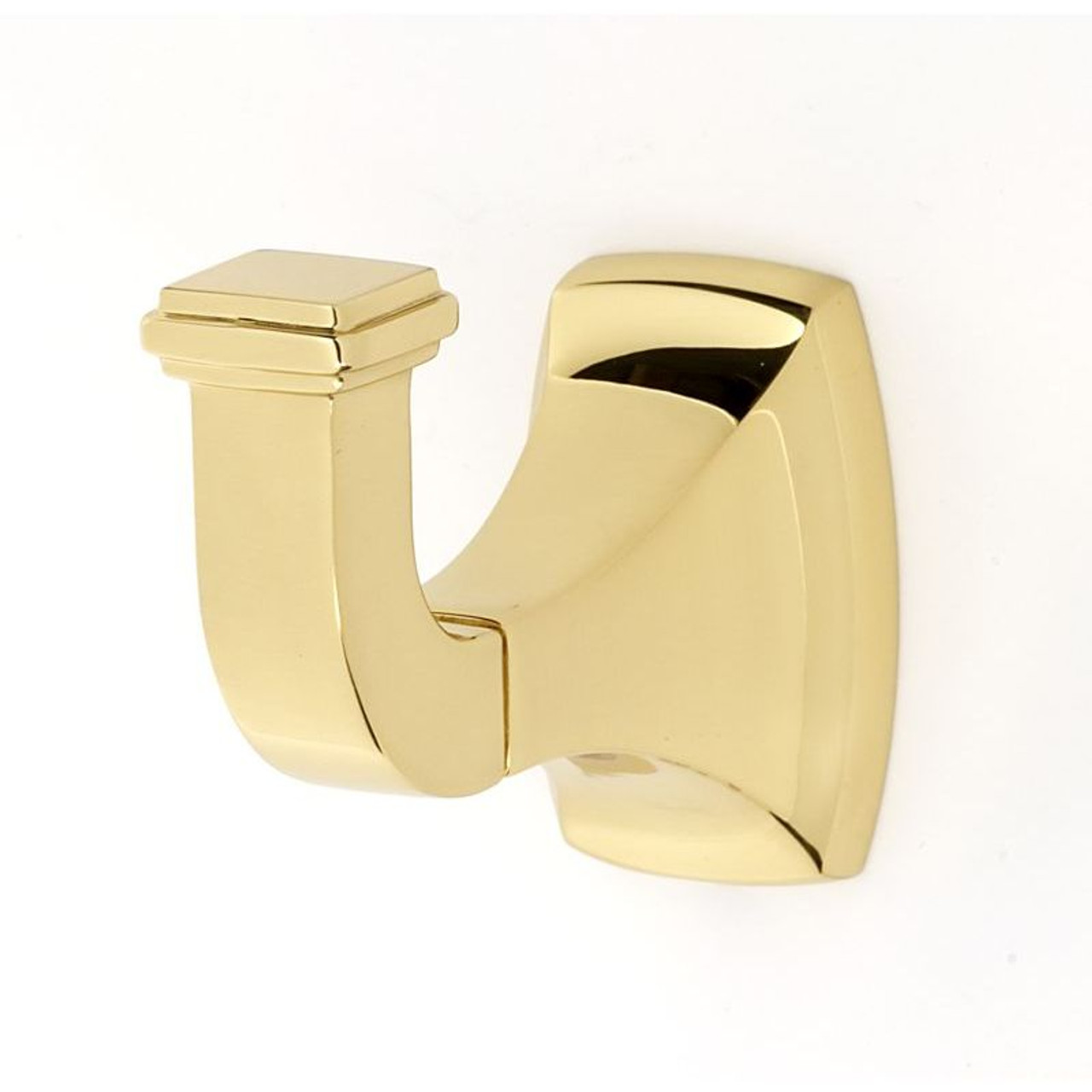 Alno Cube A6580-PB Modern Robe Hook in Polished Brass