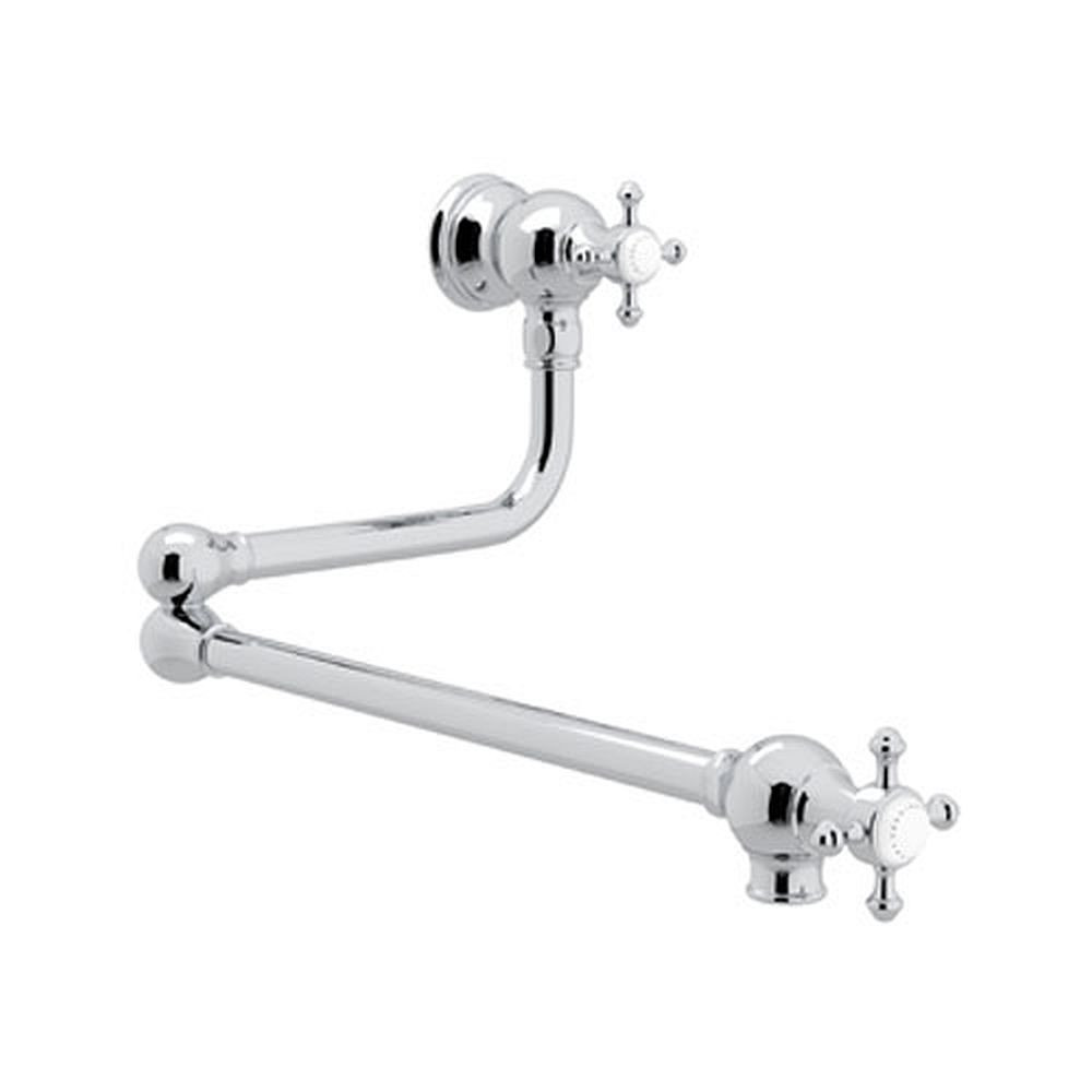 Rohl U.4798X-APC-2 Wall Mounted Pot Filler in Polished Chrome