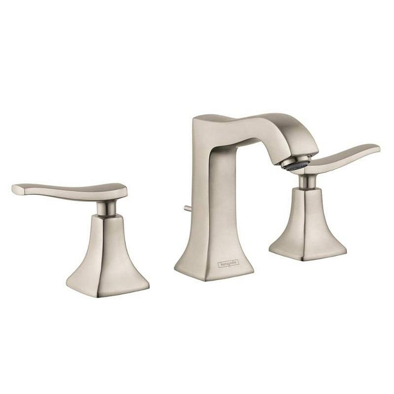 Hansgrohe 31073821 Metris C Bathroom Faucet Widespread Faucet with Lever Handles in Brushed Nickel