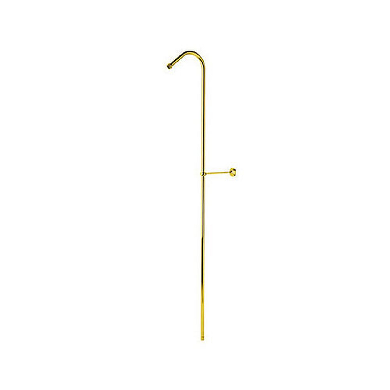 63in Rigid Hook Shower Riser in English Gold