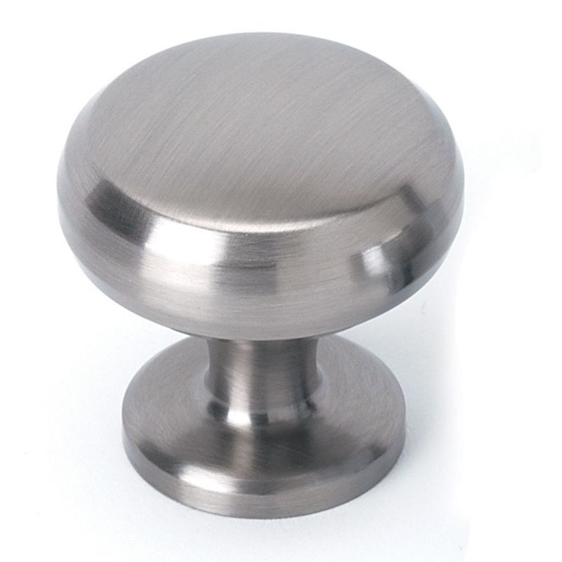 Knob Traditional 1-1/8-in in Satin Nickel