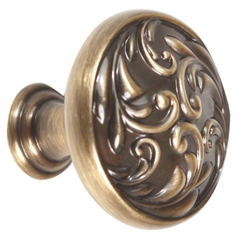 Alno Ornate A3651-14-AE Knob Traditional 1-1/4-in in Antique English