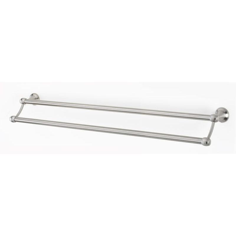Alno Royale A6625-30-SN Double Towel Bar Transitional in Satin Nickel