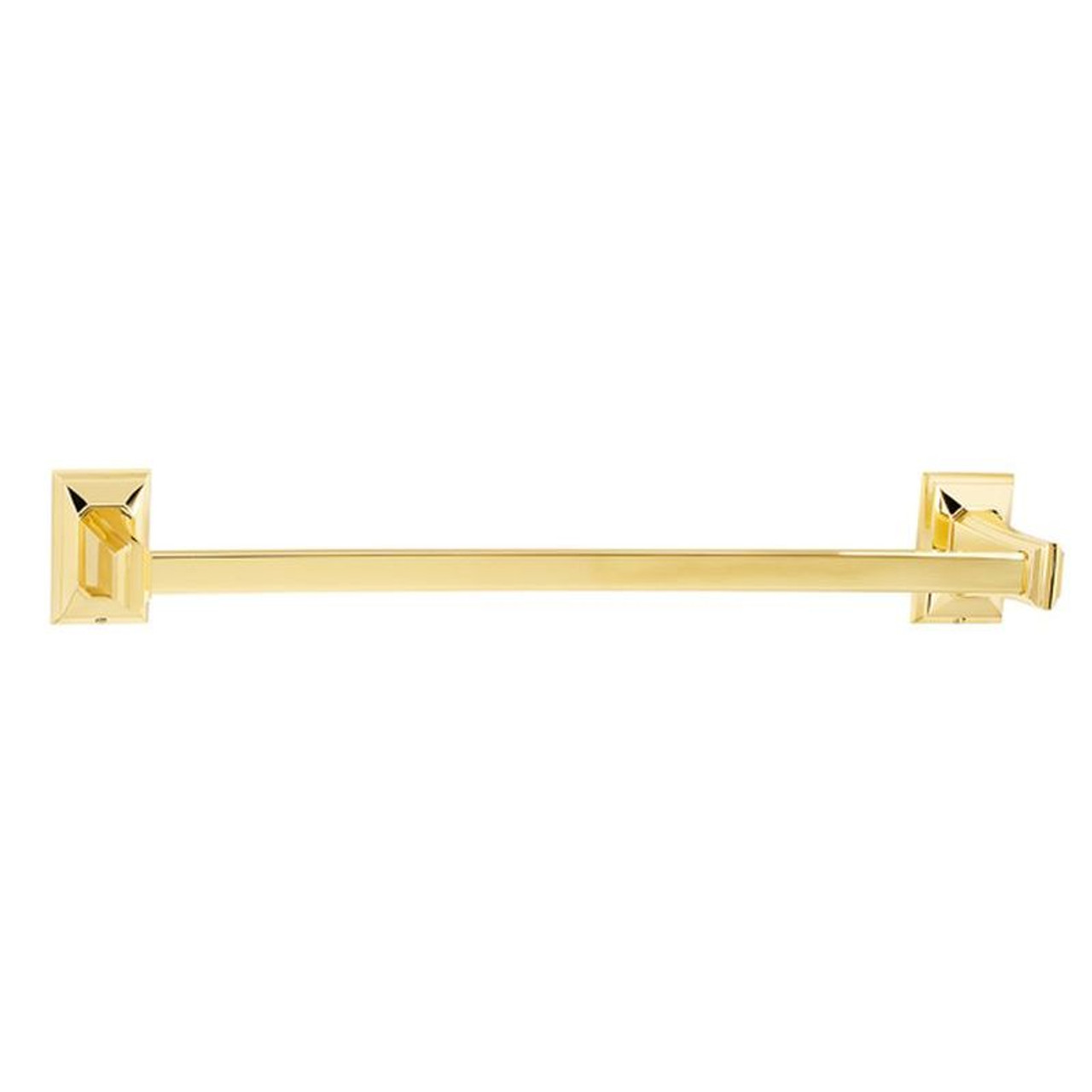 Alno Geometric A7920-18-PB Towel Bar Transitional in Polished Brass
