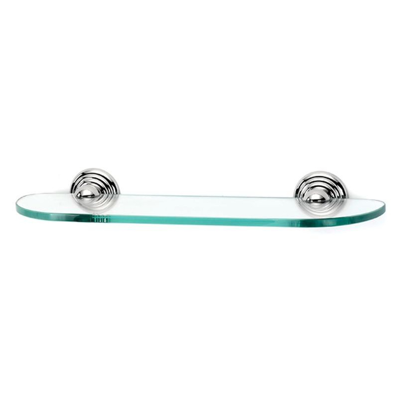 Alno Embassy A9050-18-PC 18-in Glass Shelf with Brackets Traditional in Polished Chrome