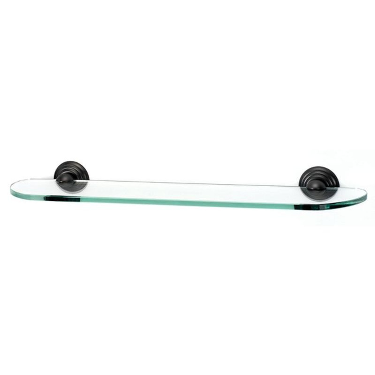 Alno Embassy A9050-24-BRZ 24-in Glass Shelf with Brackets Traditional in Bronze