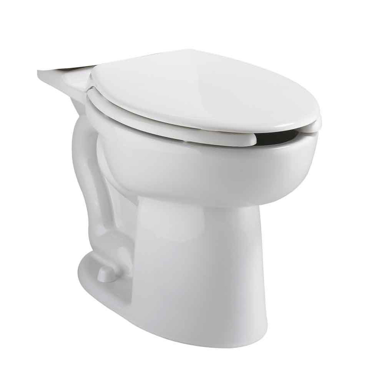Commercial Right-Height Elongated Bowl with Slotted Rim for Bedpan holding